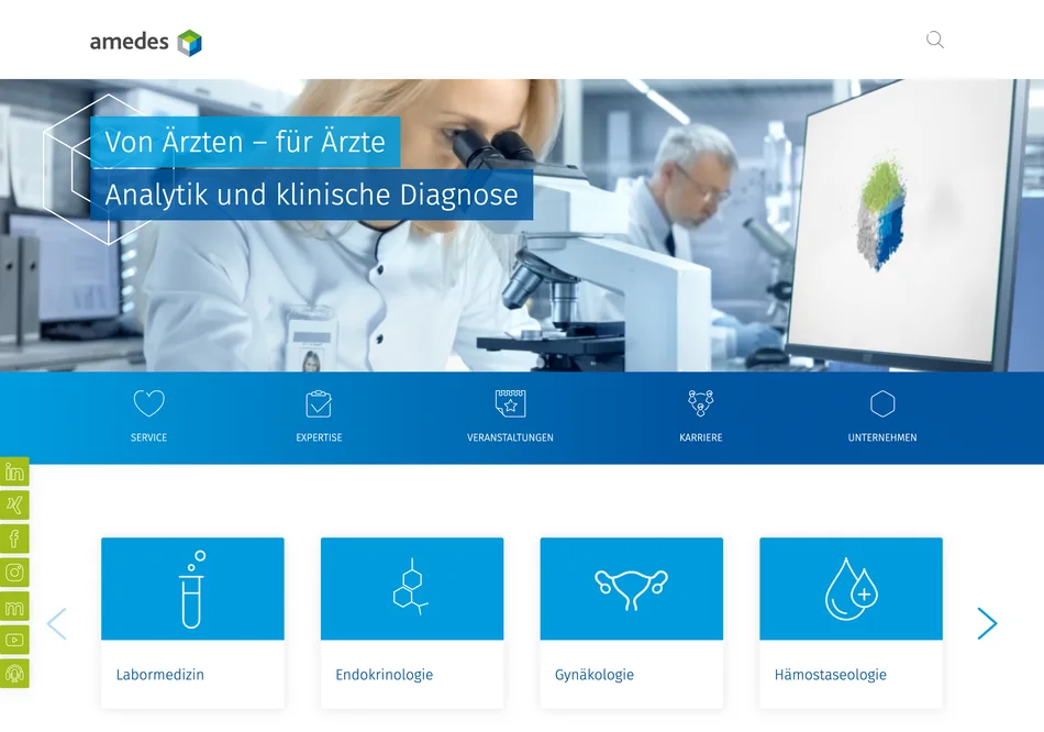 amedes Group Website Screenshot