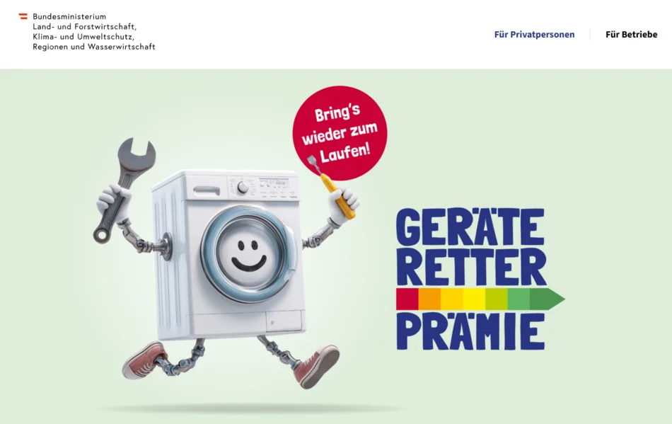 Screenshot Geräte Retter Prämie Webseite