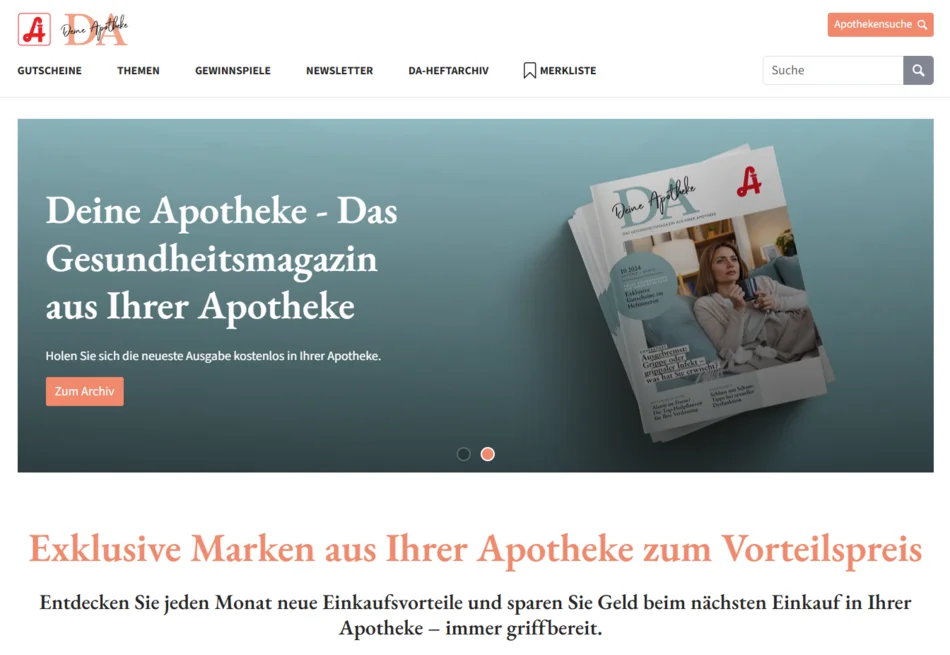Deine Gutscheine Website Screenshot