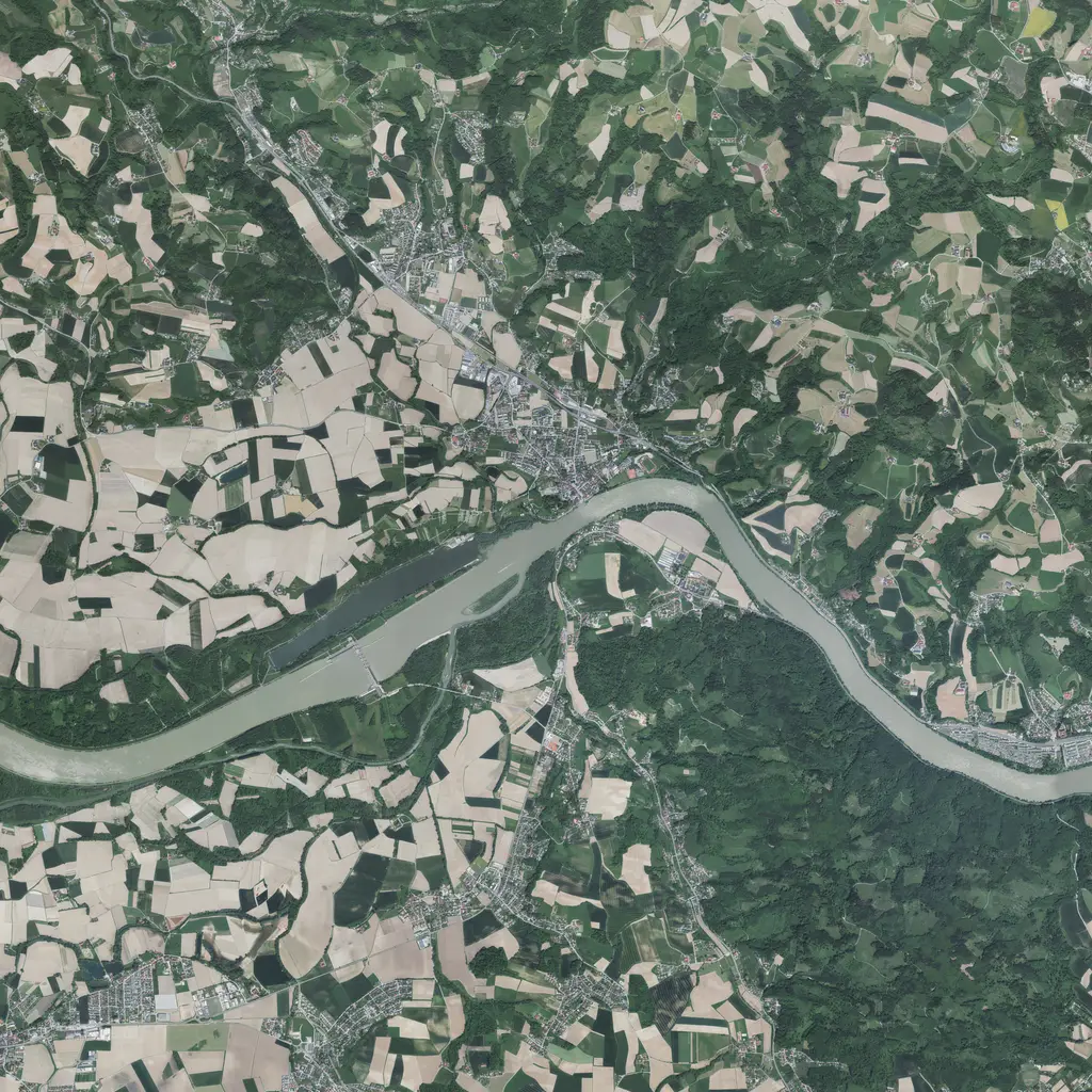 Luftbild von Ottensheim an der Donau